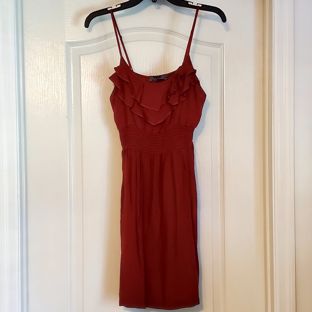 Maroon Spaghetti Strap Dress